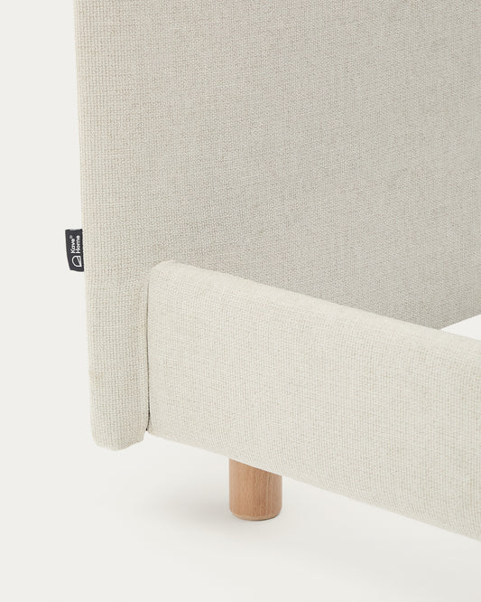 Funda per a llit  Valma de xenilla perla per a matalàs de 180 x 200 cm