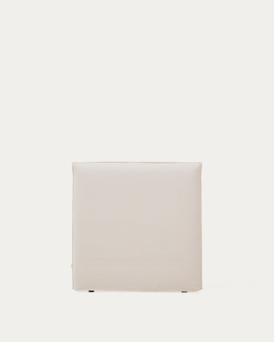 Cabecero desenfundable Jaira de chenilla blanco para cama de hasta 90 cm FSC Mix Credit