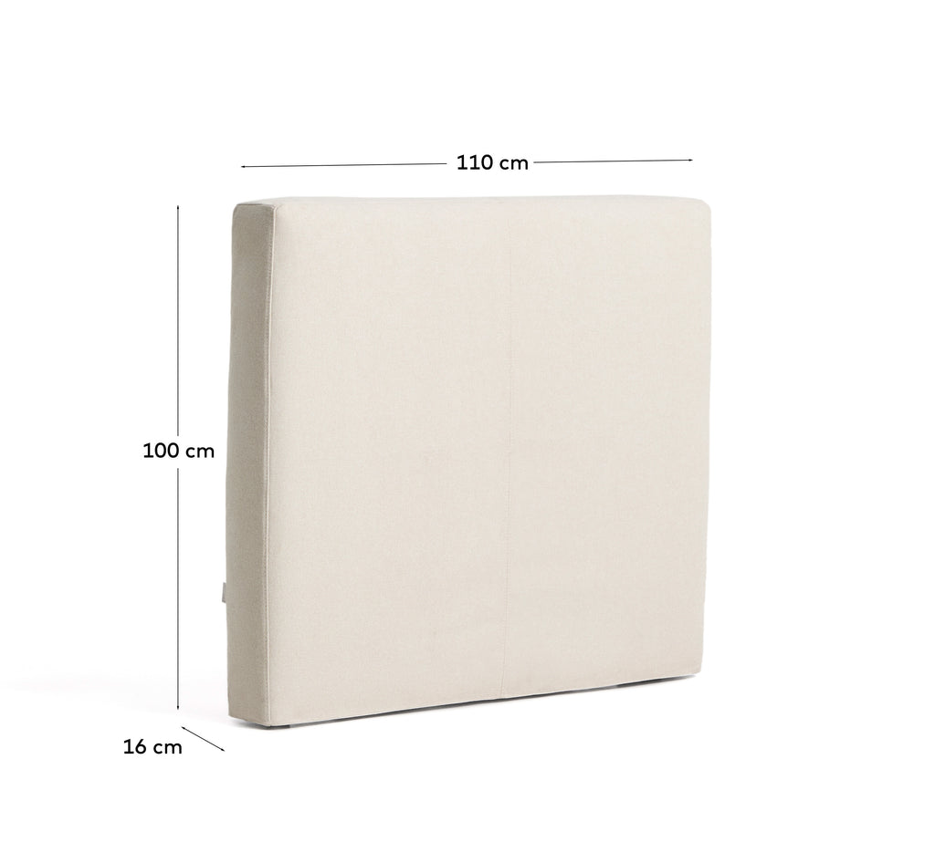 Tête de lit déhoussable Blok écrue pour lit jusqu’à 90 cm