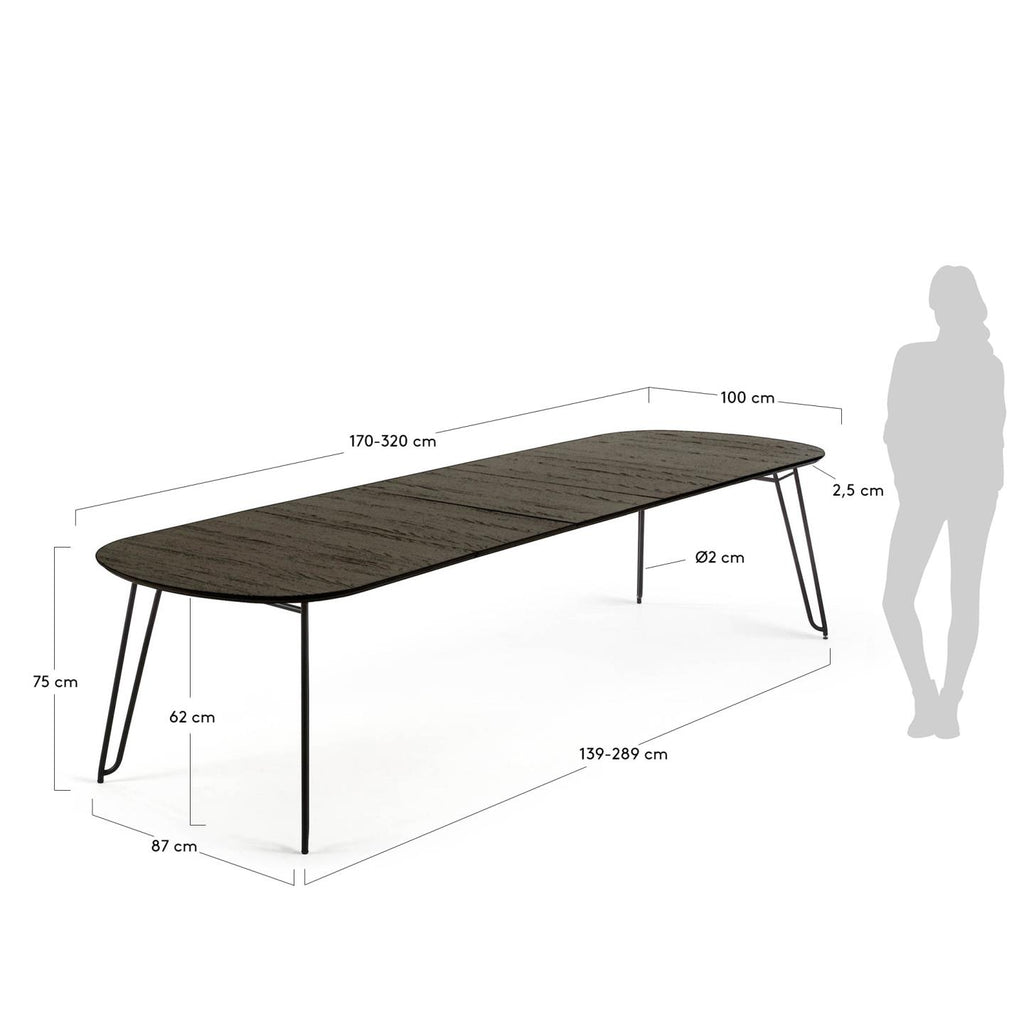 Taula extensible Milian 170 (320) x 100 cm