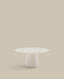 Mesa de centro Albanella de cemento con acabado blanco brillante Ø85 cm