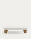 Taula de centre Labra de ciment i fusta d'acàcia 140 x 70 cm FSC 100%