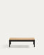Taula de centre Sorells d'alumini gris i fusta de teca 52,4 x 91 cm FSC 100%