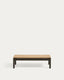 Taula de centre Sorells d'alumini verd i fusta de teca 52,4 x 91 cm FSC 100%
