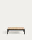 Taula de centre Sorells d'alumini gris i fusta de teca 89 x 91 cm FSC 100%