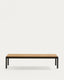 Taula de centre Sorells d'alumini verd i fusta de teca 63 x 144,6 cm FSC 100%