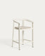 Tabouret Erice en aluminium et corde écrue 65 cm
