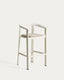 Tabouret Erice en aluminium et corde écrue 75 cm