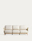 Canapé 3 places Alipa en bois d’acacia et corde écrue 235 cm FSC 100%