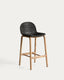 Tabouret Alipa en bois d’acacia et corde gris foncé 75 cm FSC 100 %