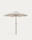 Parasol Milna beige avec mât central et armature en acier taupe Ø 300 cm
