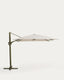 Parasol déporté Noli beige avec armature en aluminium vert 300 x 300 cm