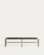 Banc Alipa en bois d’acacia et corde gris foncé 180 cm FSC 100 %