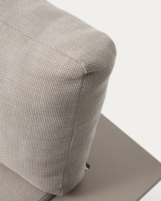 Sofà Vathi de 3 places d’alumini amb chaise longue dret topo 250 x 159 cm