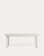 Table ovale Erice en aluminium et verre trempé écru 230 x 100 cm