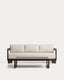 Ensemble Nerano canapé 3 places et table basse en aluminium marron