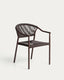 Chaise empilable d’extérieur Livadia en aluminium marron