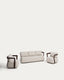 Set Tamaris avec canapé 3 places et 2 fauteuils en aluminium marron