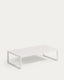 Mesa de centro 100% exterior Comova de aluminio blanco 60 x 114 cm