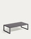 Mesa de centro 100% exterior Comova de aluminio negro 60 x 114 cm