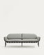 Sofà 3 places d'exterior Joncols d'alumini amb acabat pintat gris 224 cm