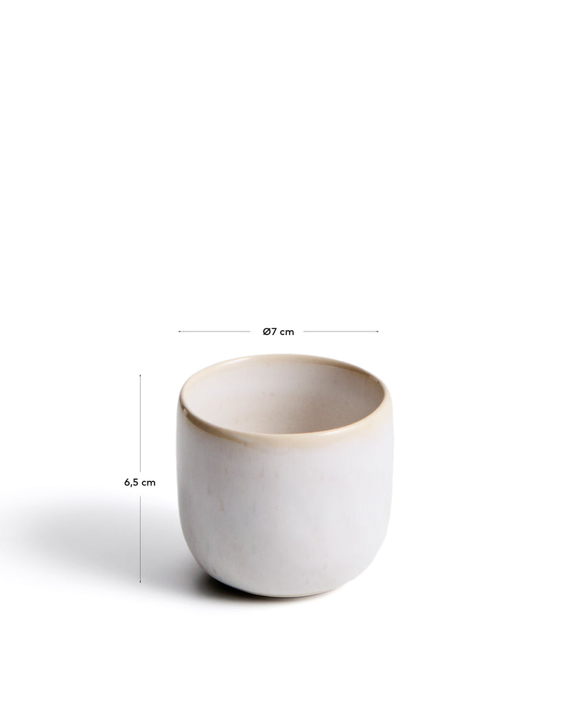 Taza Uilo de cerámica blanco