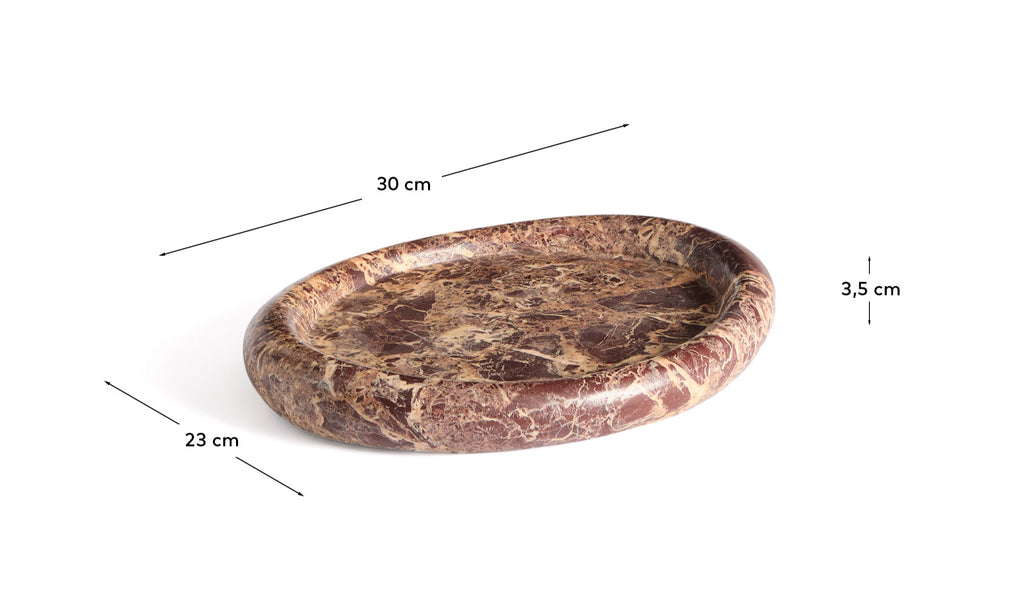 Safata Lenorel de marbre granat 30 x 23 cm