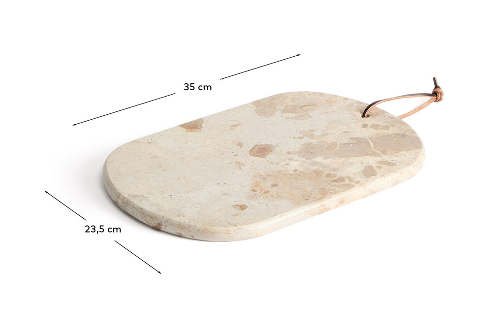 Plateau Orlina en marbre beige 35 x 23 cm