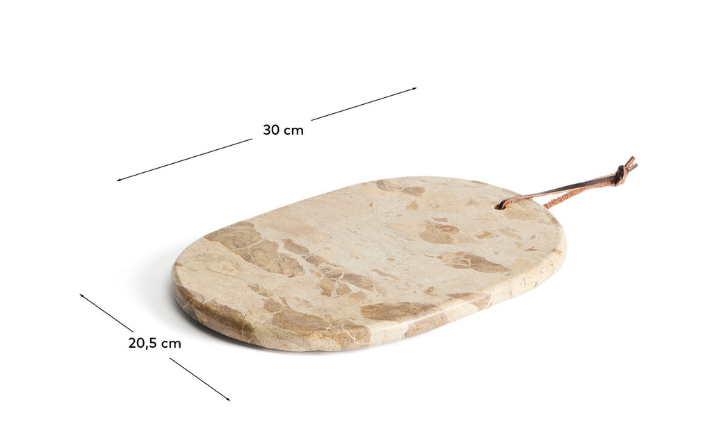 Plateau Orlina en marbre beige 30 x 20 cm
