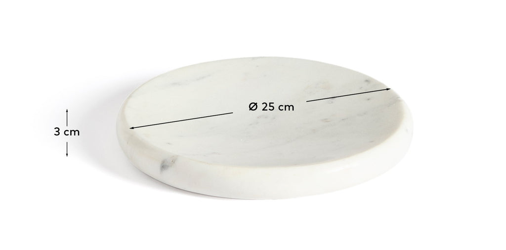 Bandeja Obena de mármol blanco Ø 25 cm
