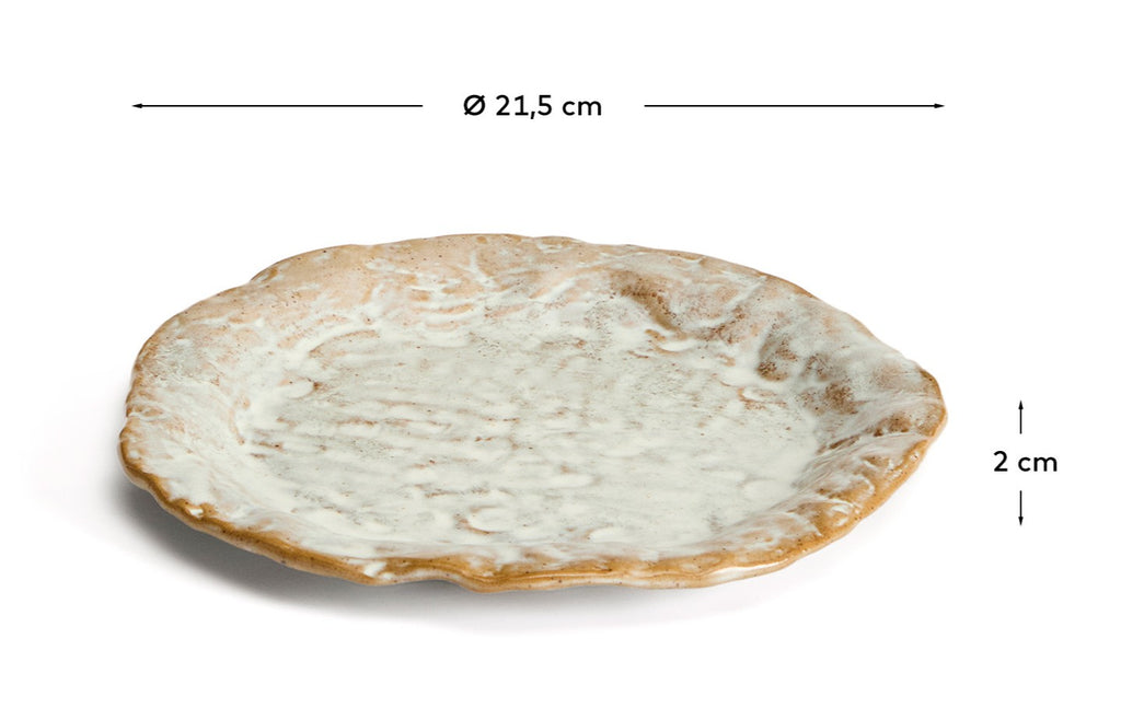 Plat de postres Alenia de ceràmica grisa