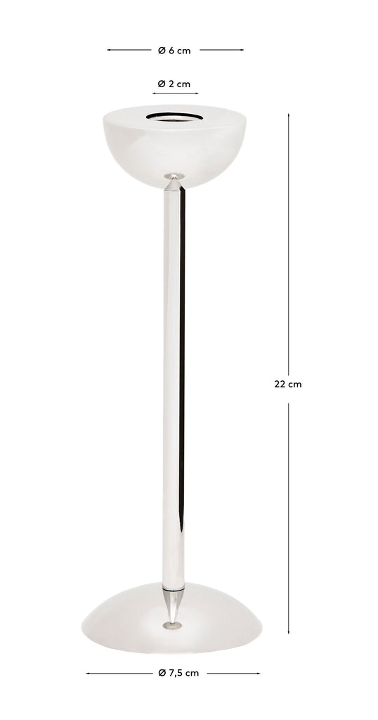Candelabro Nirela de acero inoxidable 22 cm