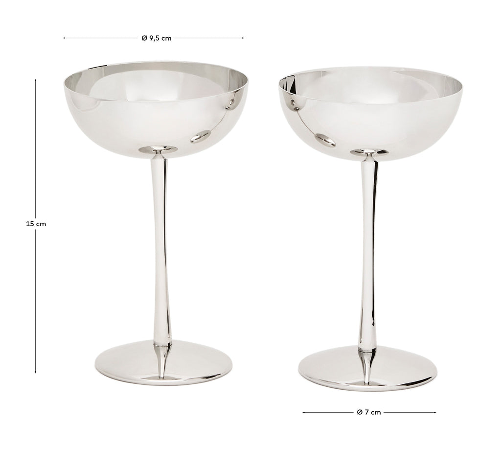 Set Nirela de 2 copes d’acer inoxidable