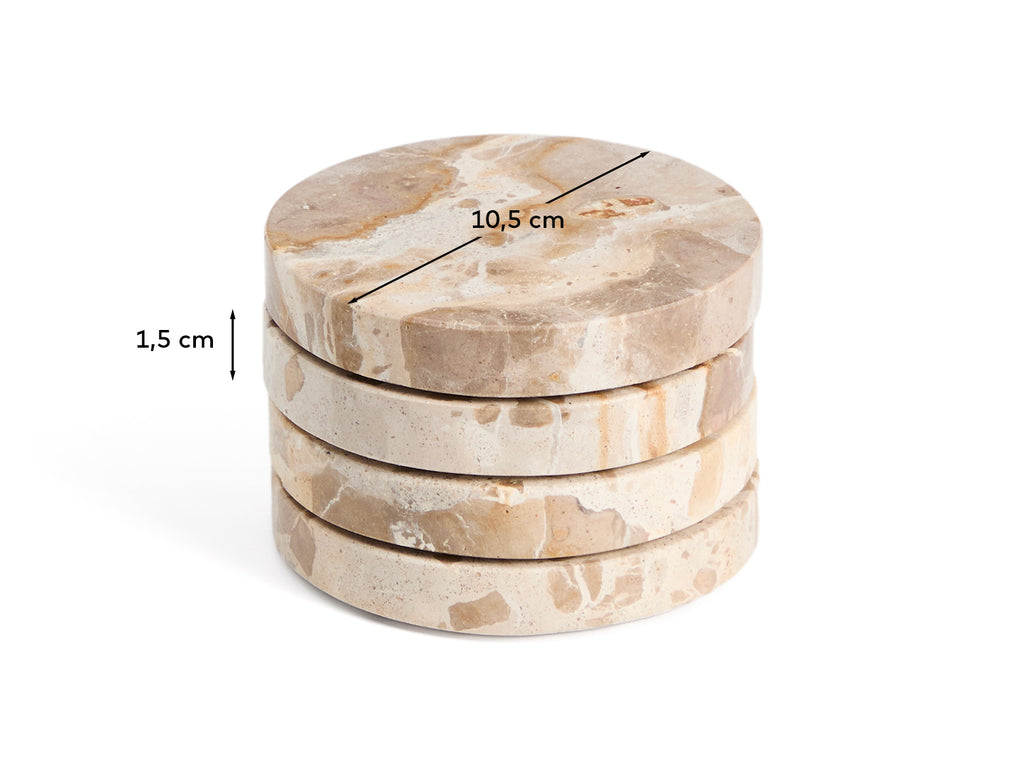 Conjunt Malder de 4 sotagots de marbre beix