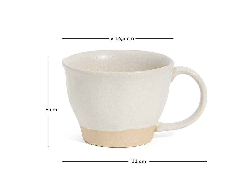 Grande tasse Azir en céramique beige