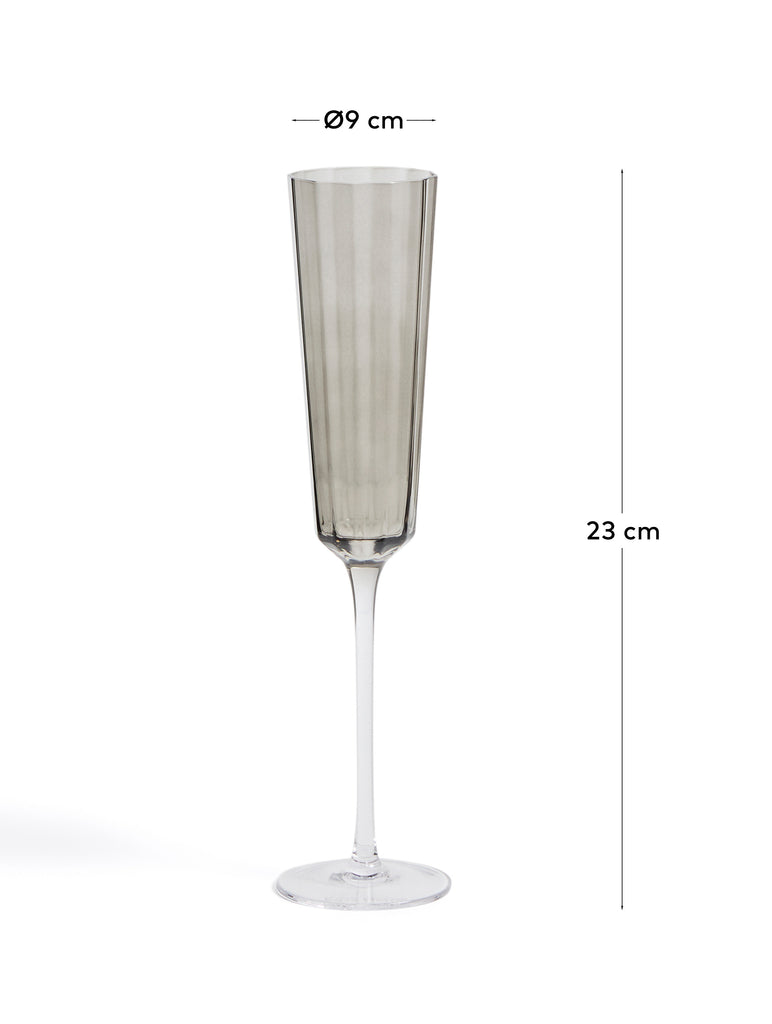 Copa de cava Clarien de vidre gris 18 cl