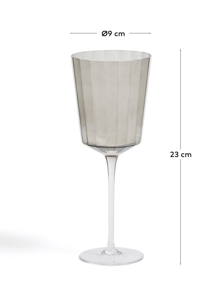 Copa de vi Clarien de vidre gris 39,5 cl