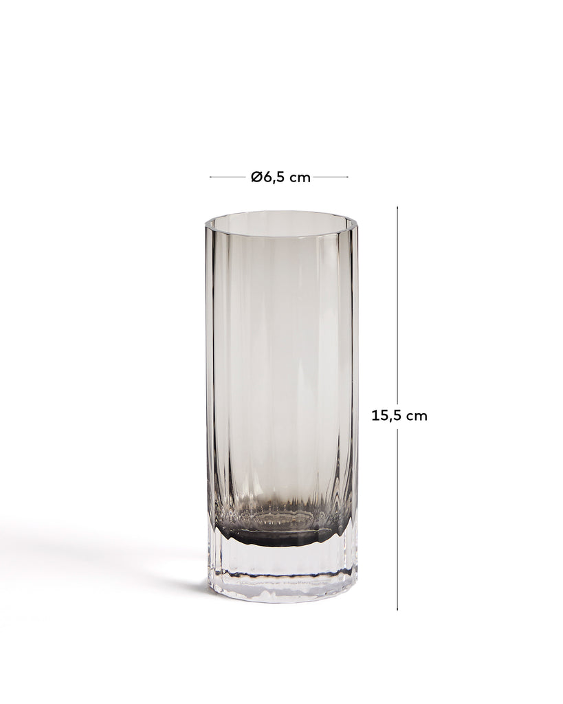 Vaso Clarien de vidrio gris 30 cl