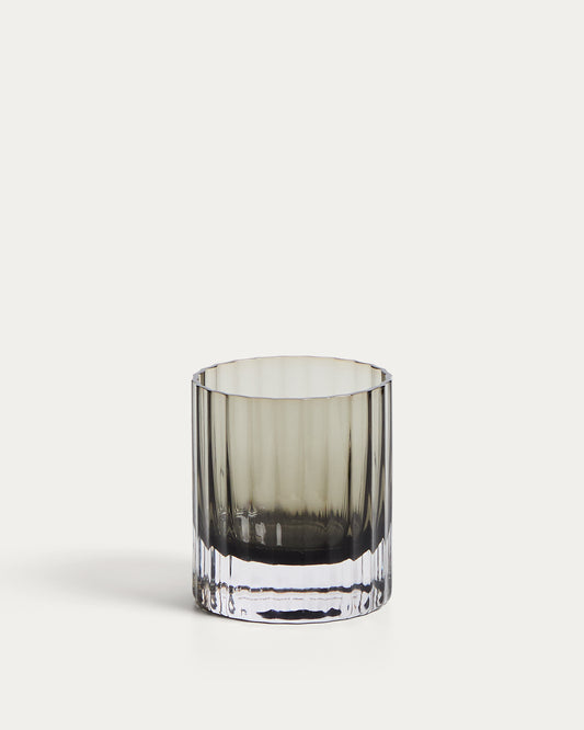 Vaso Clarien de vidrio gris 30 cl