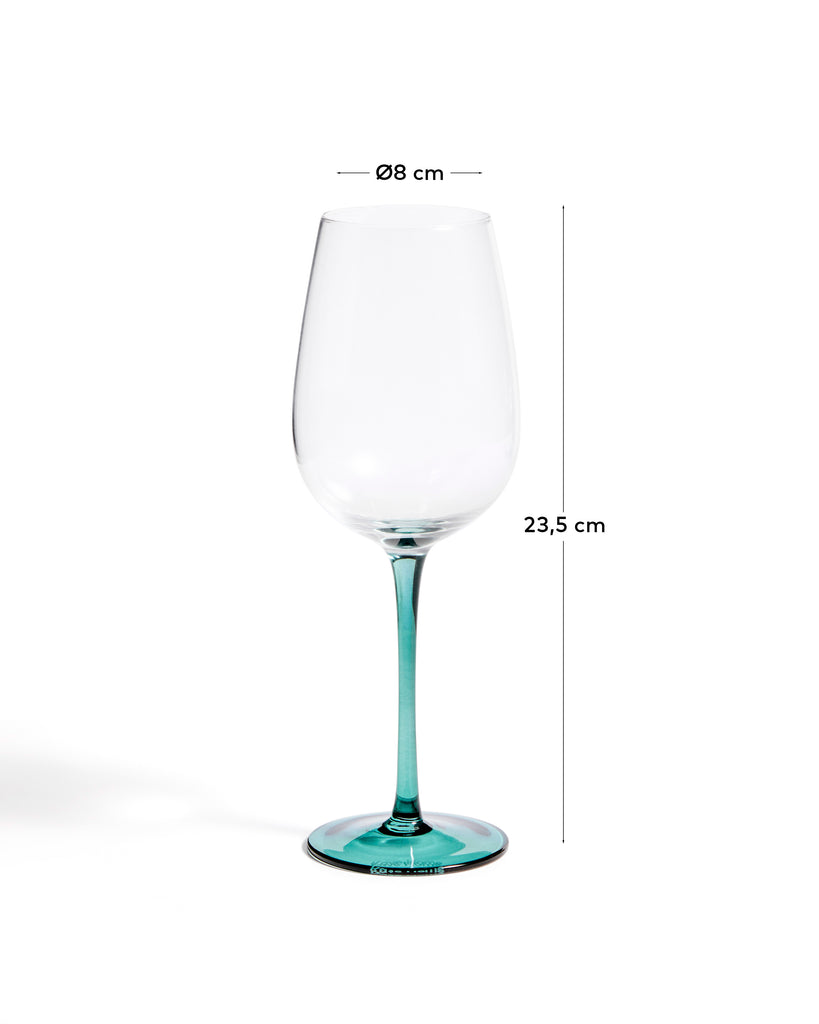 Copa de vi Irides de vidre blau i transparent 43 cl