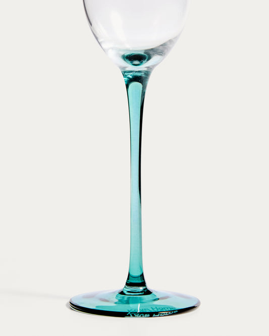 Copa de cava Irides de vidrio azul y transparente 24,5 cl