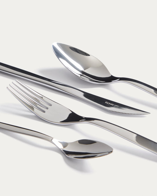 Set Selua de 16 cubiertos de acero inoxidable con acabado brillante