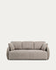 Canapé-lit Laira 3 places en chenille taupe 218 cm FSC Mix Credit