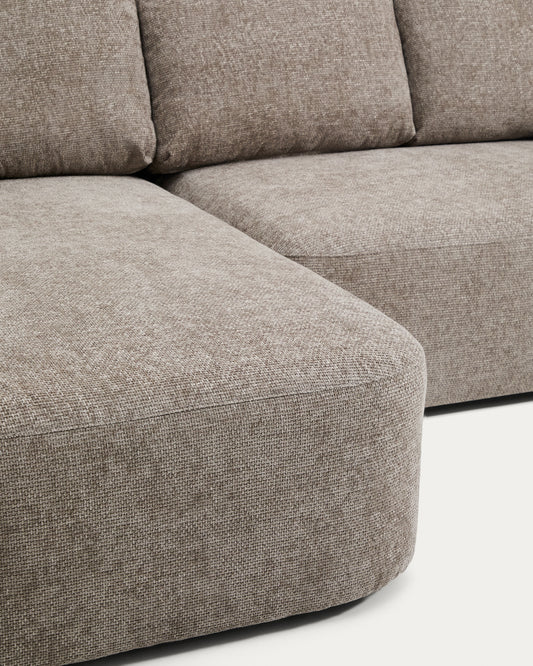 Sofà llit Laira 3 places de xenilla amb chaise longue esquerra topo 246 cm FSC Mix Credit