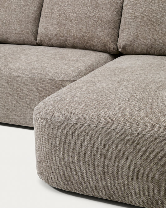 Sofà llit Laira 3 places de xenilla amb chaise longue dreta topo 246 cm FSC Mix Credit