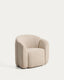 Butaca Corvena de chenilla beige FSC Mix Credit 85 cm
