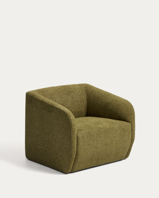 Butaca Milare de xenilla verd oliva 83 cm FSC 100%