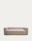 Sofá Blok 3 plazas de chenilla beige 240 cm FSC Mix Credit