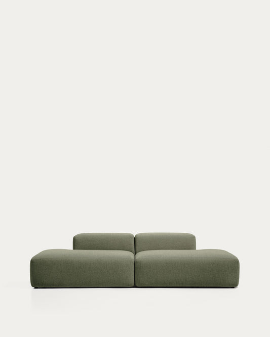 Canapé Blok 3 places en chenille vert mousse 290 cm – FSC Mix Credit