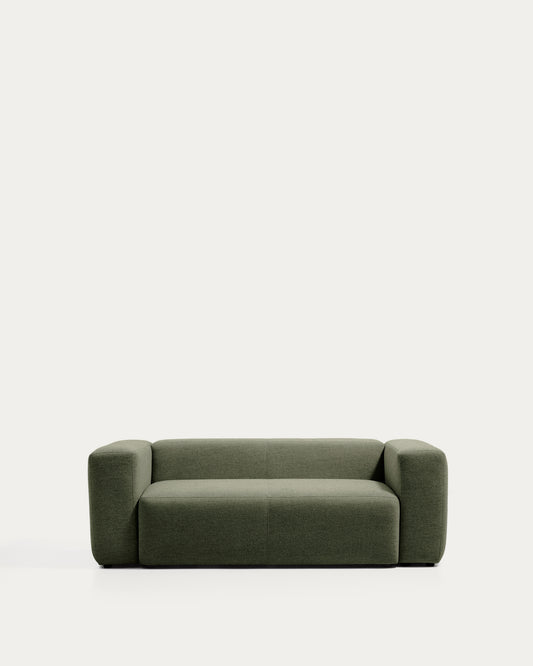Canapé Blok 2 places en chenille vert mousse 210 cm – FSC Mix Credit